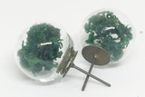 Moss Globe Earring Studs